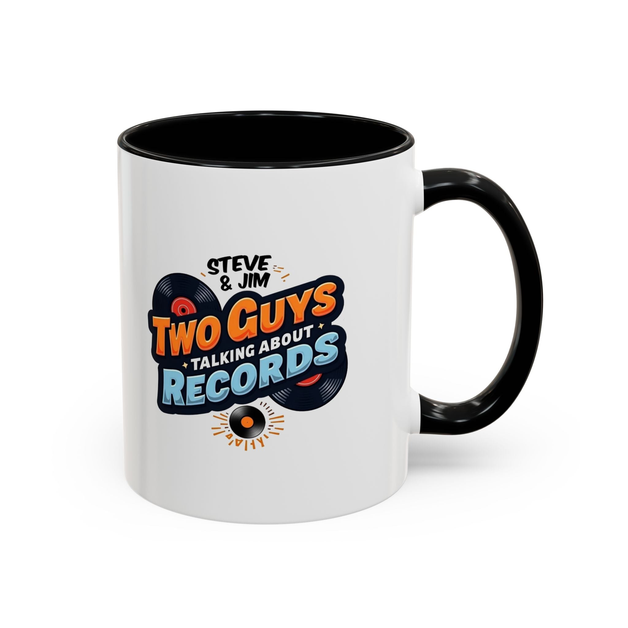 Two Guys Talking About Records Accent Coffee Mug (11/15oz)